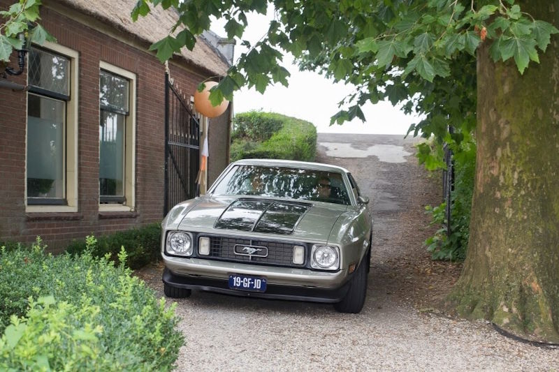 Detail van de klassieke Ford Mustang