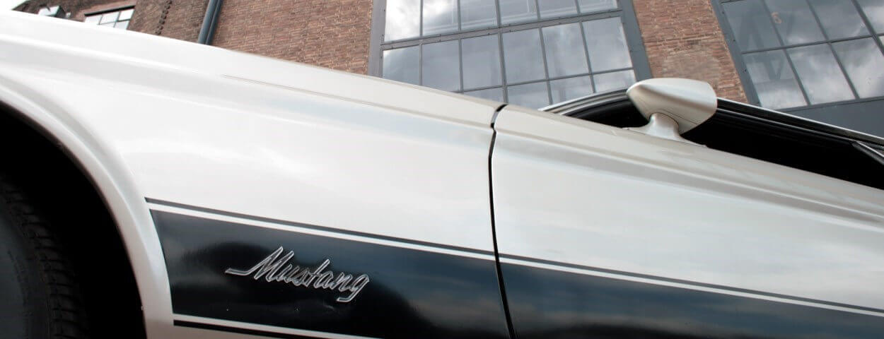 Detail van de klassieke Ford Mustang